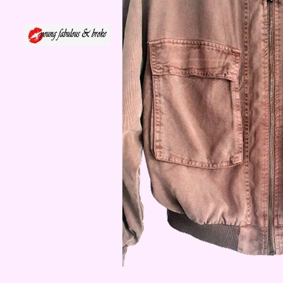 Young Fabulous & Broke NEW Streetwear Khaki Flap Pocket Baseball Jacket S - Picture 7 of 11